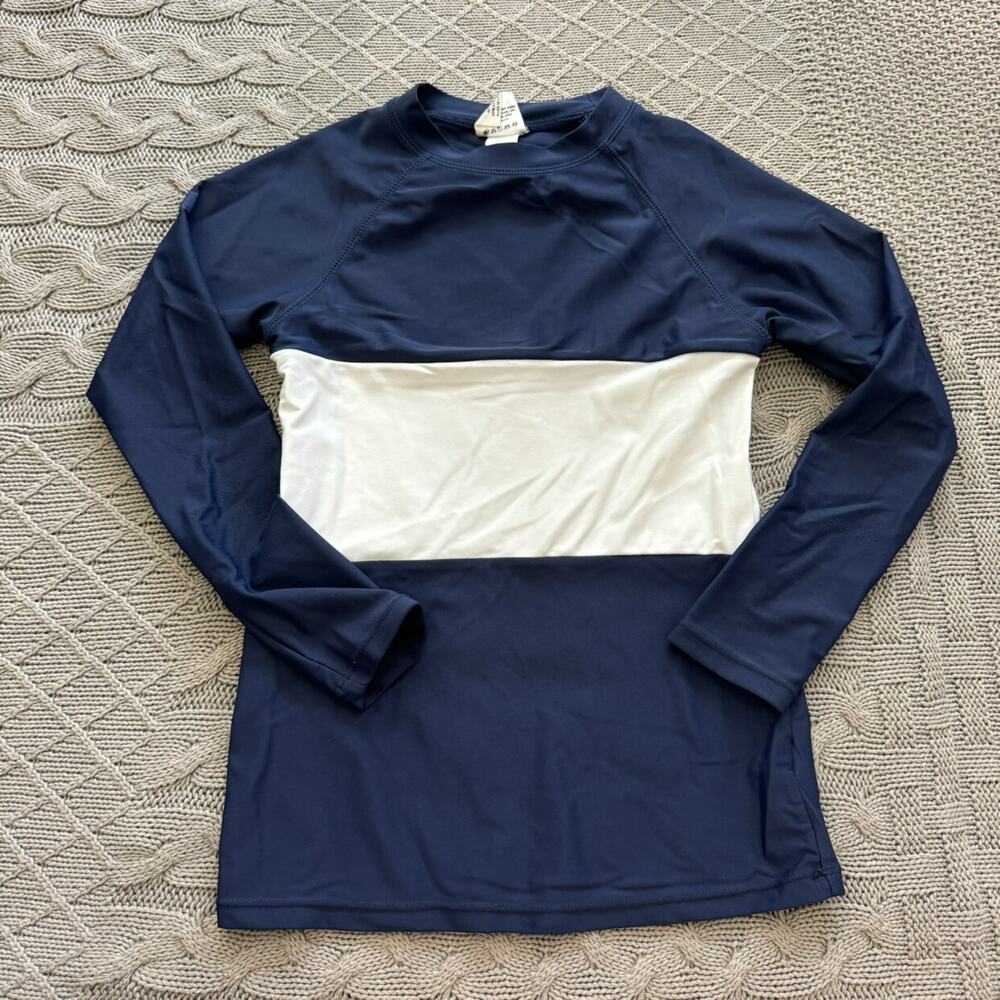 Shade Critters Palm Beach Blue & White Rash Guard ~ 7